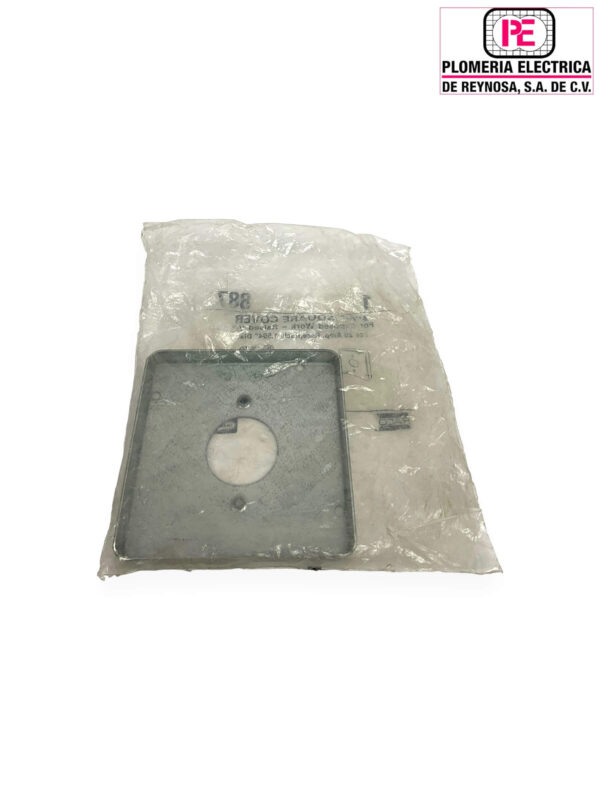 Placa Galvanizada 5x5 p/Contacto Chino 20A Raco - Imagen 5