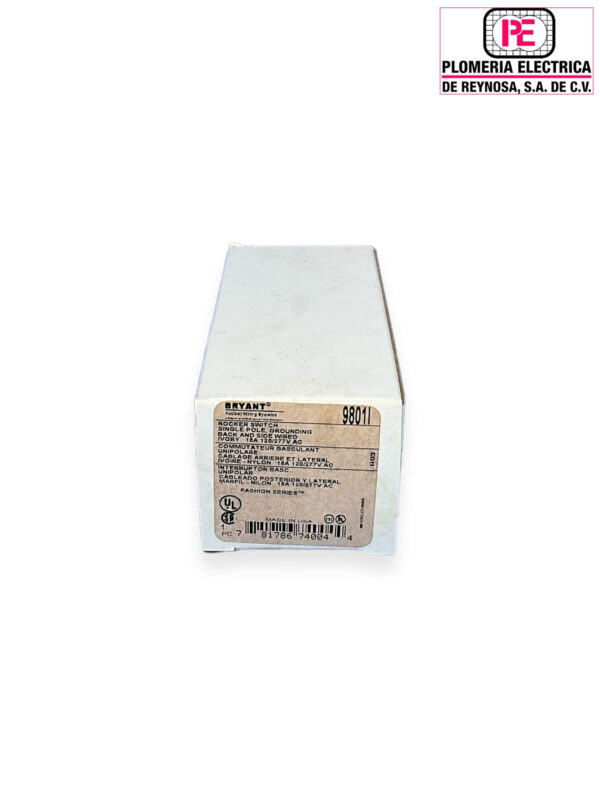 Apagador Industrial 15A 120/277V Marfil HUBBELL - Imagen 2