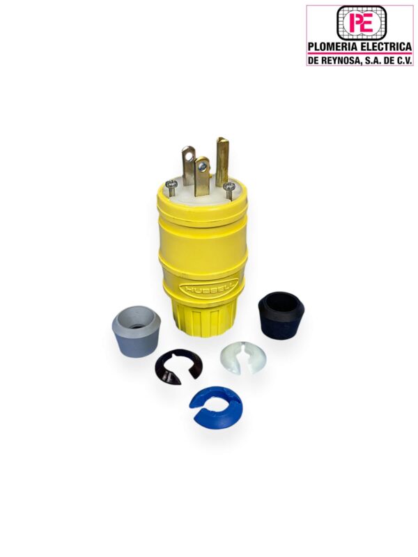 Clavija Recta 2P 3H 15A 125V Amarilla HUBBELL - Imagen 4