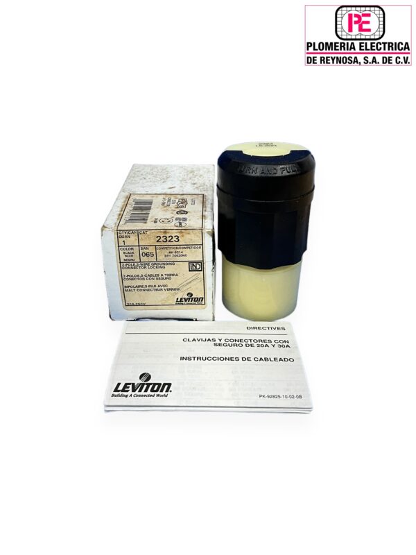 Contacto de Seg. 20A 2P 3H 250V 2323 HUBBELL - Imagen 4